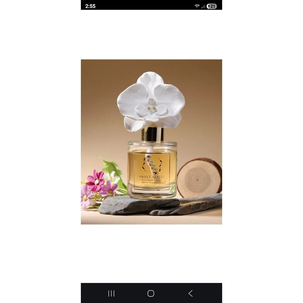 Pretty Valley Home Ceramic Orchid Flower Fragrance Diffuser Sweet Azalee scent